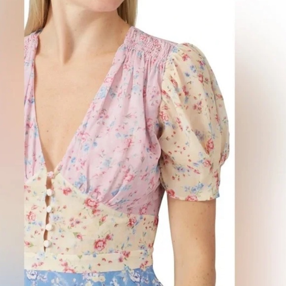 Goodnight Macaroon Floral Dress Size Small Cottagecore Prairie Fairy Flounce - Picture 10 of 12